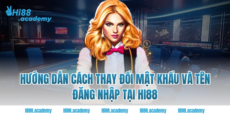 Hướng dẫn cách thay đổi mật khẩu và tên đăng nhập tại Hi88 
